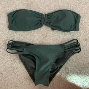 Olive green bikini set